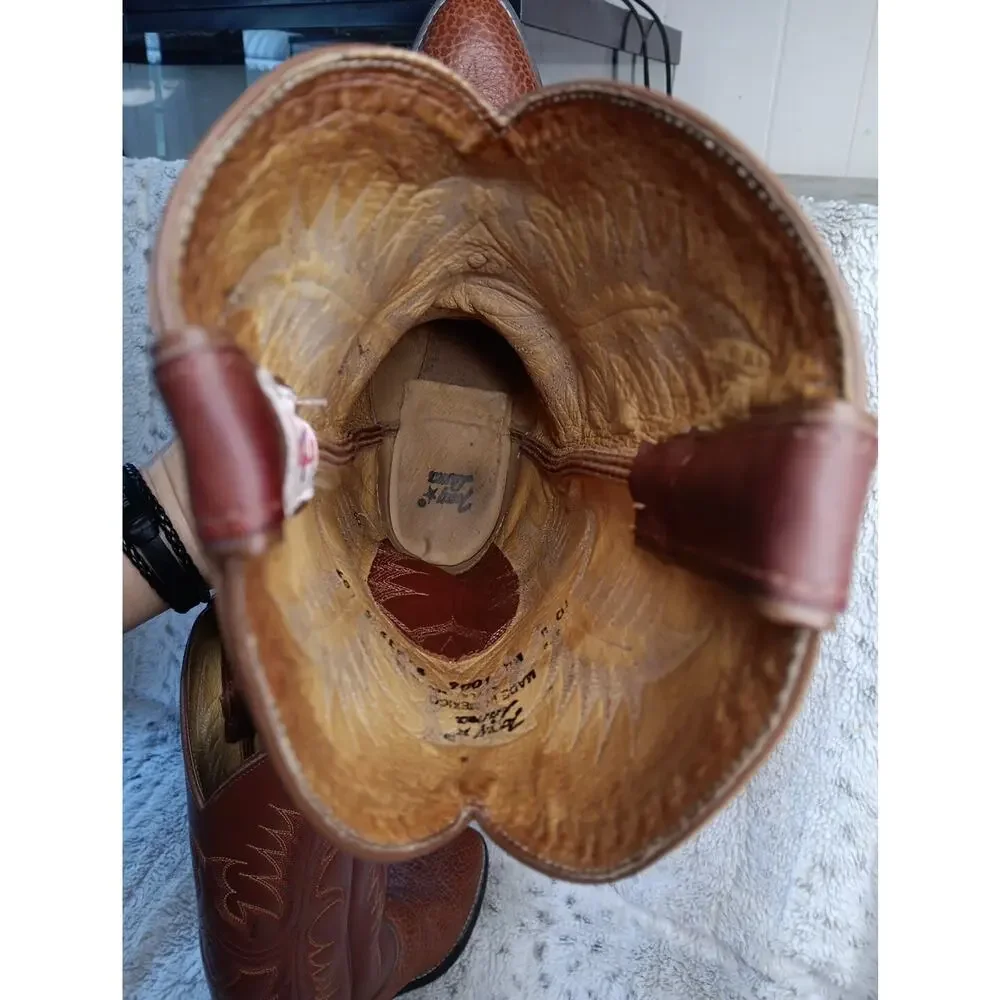 Vintage Tony Lama Boots Size 10 Made In Mexico Leather